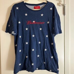 Pacsun - Men’s - Budweiser - Red White and Blue Stars - Shirt - L
